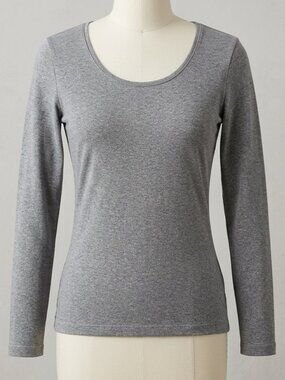 32 Degrees Heat Womens XS Long Sleeve Scoop Neck Base Layer Top - Grey